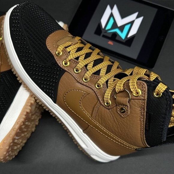 Nike Lunar Force 1 Duckboot Ale Brown Black 805899-202 Men’s Sizes - Picture 1 of 11
